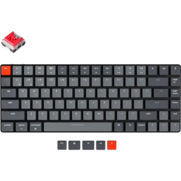 Клавиатура Keychron K3 Wireless V2 White LED K3-D1 (Keychron Low Profile Optical Red)